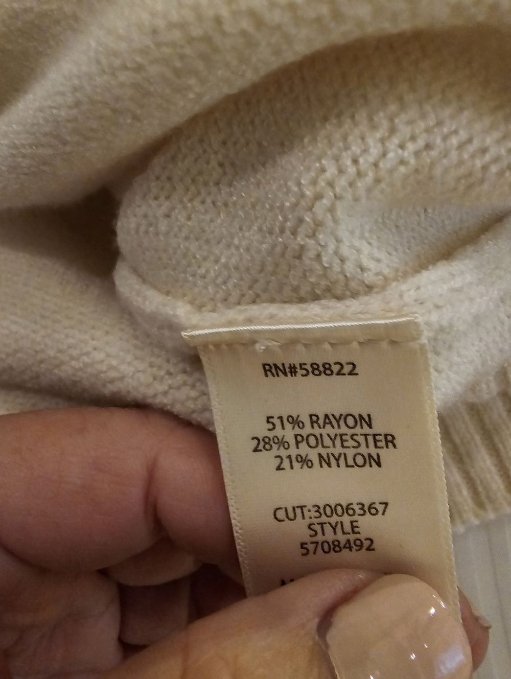 Max Studio London Ivory Hoodie Sweater Size Large NWT MSRP $148 - Picture 7 of 7